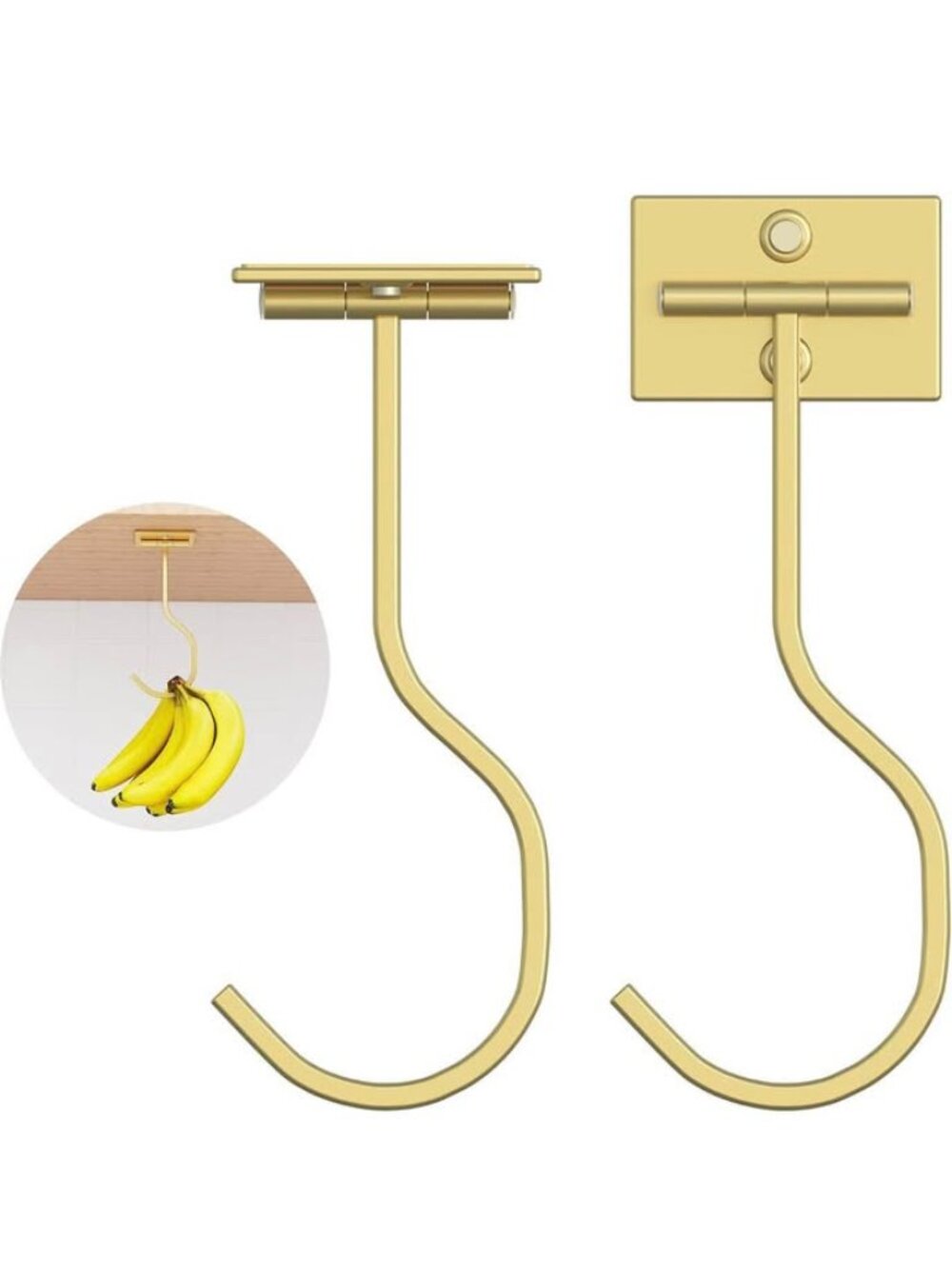 2-Pack Banana Hook Under Cabinet